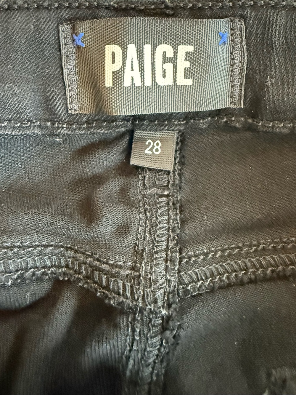 PAIGE Hoxton High Rise Skinny Jeans Women’s 28 Black Stretch Made USA - Picture 5 of 7